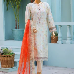 HZ Ninokara Embroidered Jacquard Suit Unstitched 3 Piece NJE-7004 Multi